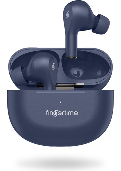 Fingertime T16 Mavi Kulaklıklar Çift Ana Kablosuz Şarjlı (Yurt Dışından)