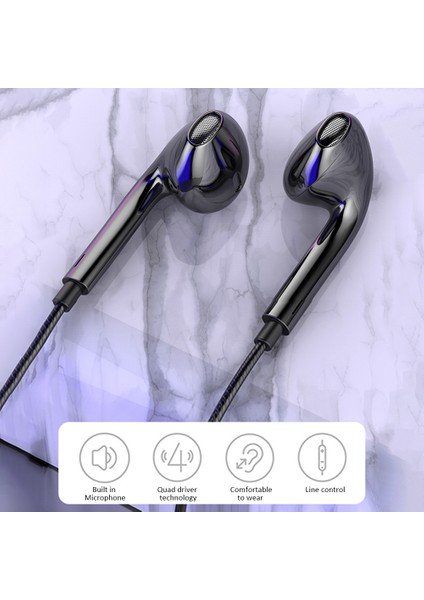 Kulak Içi Spor Kulaklıkları 3.5mm Anahtar Kontrollü Mikrofonlu (Yurt Dışından)