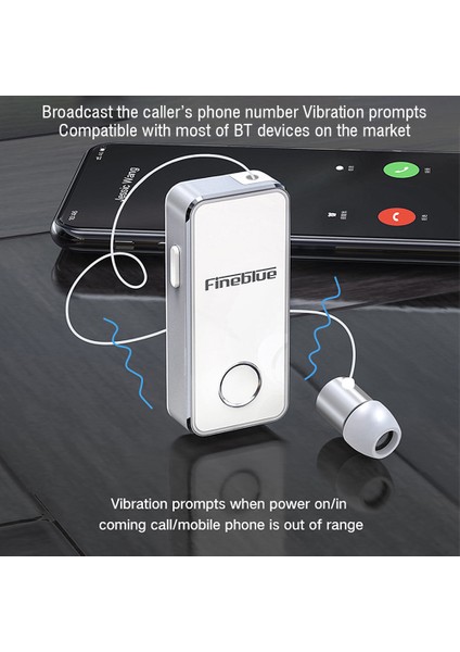Fineblue F2 Pro Kablosuz Bluetooth Kulaklık Titreşim Uyarı Imdaşsız (Yurt Dışından)