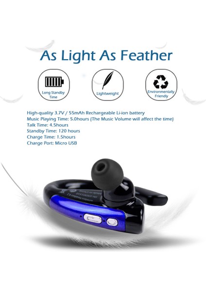X16 Kablosuz Stereo Bluetooth Kulak Içi Kara-Mavi Kablosuz Müzik El Serbest Kulaklık (Yurt Dışından) fırsatları