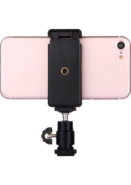 PU214 360 Derece Dikdörtgen Sabit Akıllı Telefon Yuvası Tripod Başlığı (Yurt Dışından)