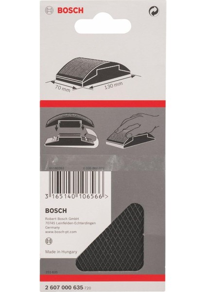 Handschleifblock 70 x 130 Mm, 1 Adet.