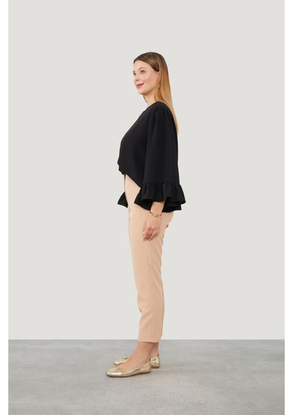 Somon Çift Pliseli Kumaş Havuç Pantolon modelleri