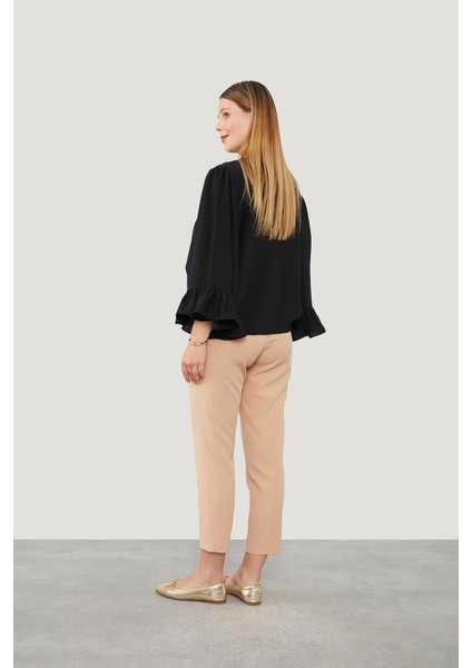 Somon Çift Pliseli Kumaş Havuç Pantolon fırsatları