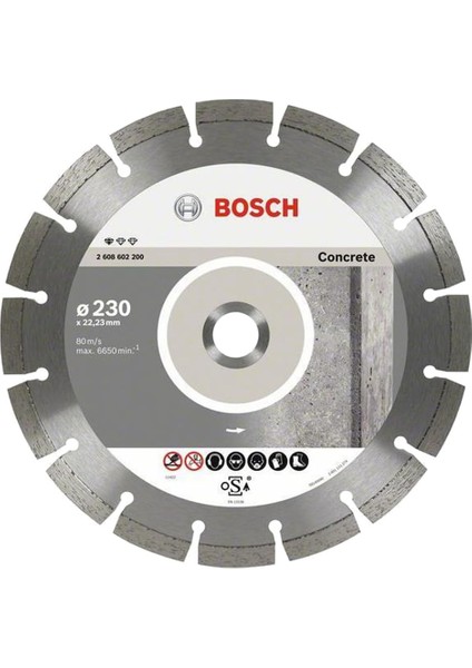 Concrete Için Elmas Kesim Diski Standartı, 230 x 22,23 x 2,3 x 10 Mm, 10-Er Paket, 2608603243