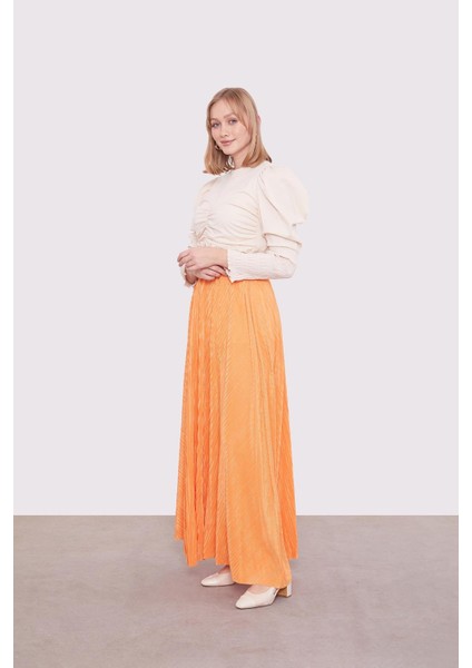 Oranj Pileli Etek