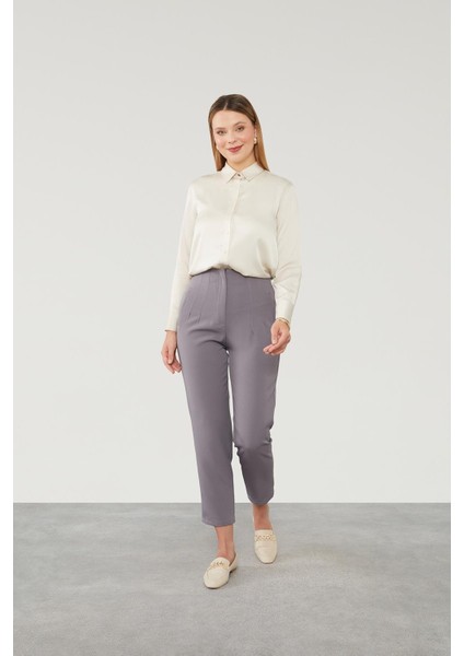 Antrasit Çift Pliseli Kumaş Havuç Pantolon fiyatları