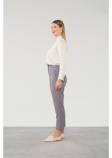 Antrasit Çift Pliseli Kumaş Havuç Pantolon modelleri