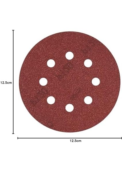 STA32037 Zımpara, Kırmızı, 5 Adet, 120G 125 mm