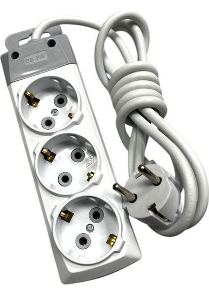 Üçlü Topraklı Grup Priz 3 Metre Kablolu 930103
