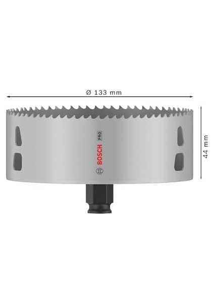 1x Pro Multi Material Power Change Plus Delik Açma Testeresi (Yumuşak Ahşap, Alçıpan, Ø 133 Mm, Professional Aksesuar Döner Matkap/vidalamalar, Darbeli Matkap/vidalama)