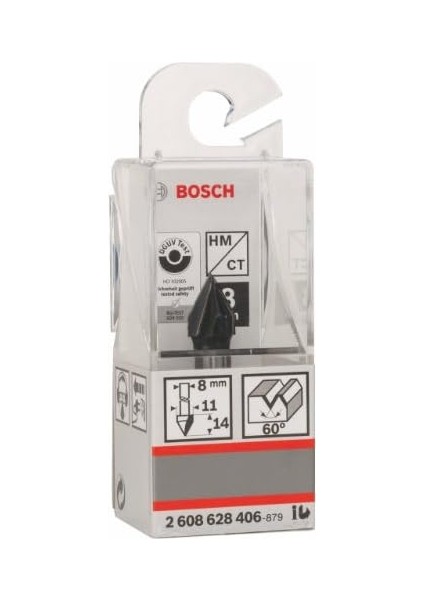 Professional Aksesuar 2608 628 406 V Oluk Freze 8 Mm, D1 11 Mm, Uzunluk 14 Mm, G 45 Mm, 60°