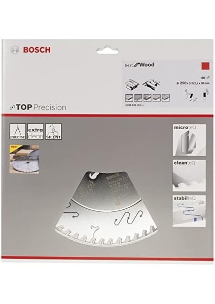 Professional Accessories Dairesel Testere Bıçağı Top Precision Wood, 250 x 30 x 3,2 Mm, 60, 2608642112 Için En Iyisi