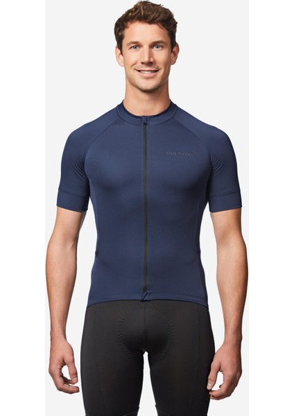 Van Rysel Discover Erkek Kısa Kollu Yol Bisikleti Forması Mavi