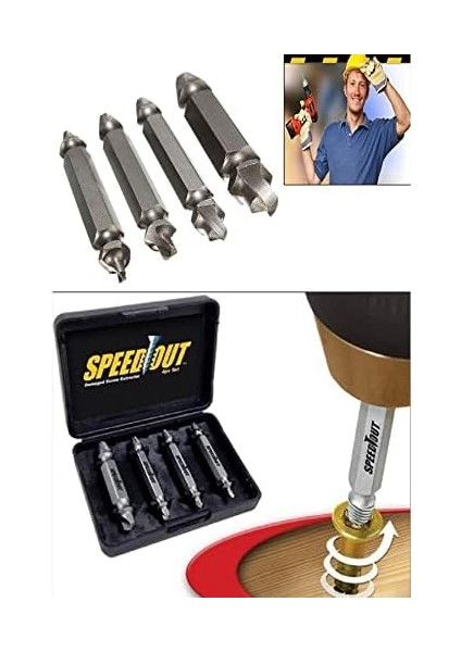 Out 8 Farklı Uçlu Hasar Görmüş Vida Çıkarıcı 711507C