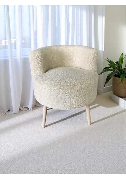 Nova Teddy Kumaş Geniş Oturma Alanlı Berjer, Salon, Yatak Odası, Makyaj Masası, Kahve Köşesi