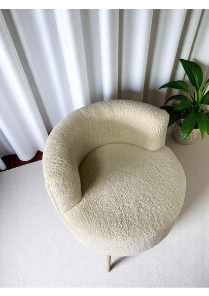 Nova Teddy Kumaş Geniş Oturma Alanlı Berjer, Salon, Yatak Odası, Makyaj Masası, Kahve Köşesi