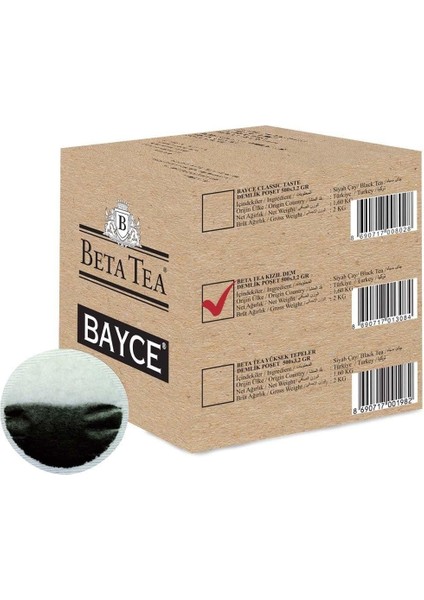 Beta Kızıl Dem Türk Çayı Demlik Poşet 500 x 3,2 gr