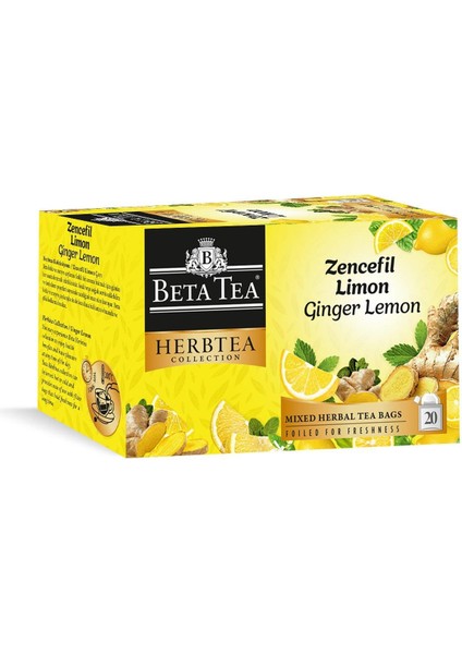 Zencefil Limon Çayı 20 Adet - Beta Herbtea Collection