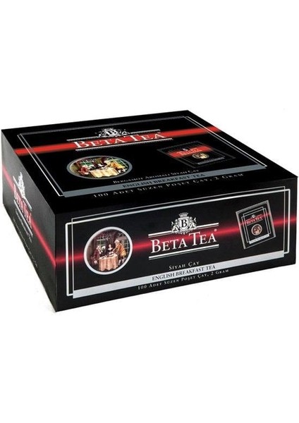 English Breakfast Bardak Poşet 100 Adet (Seylan Çayı - Ceylon Tea) (Earl Grey - Bergamot - Tomurcuk Çayı)