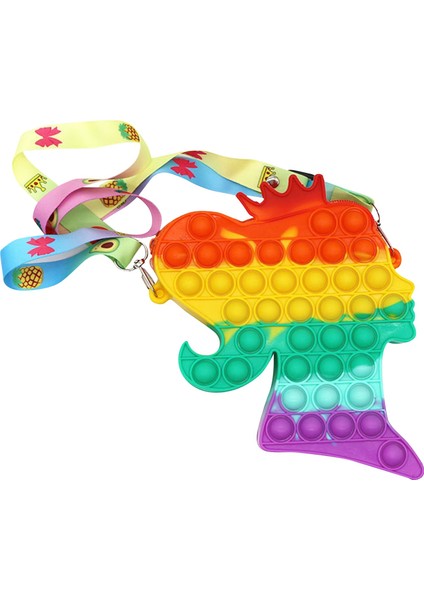 N Tarzı Kawaii Unicorn Pop Fidget Oyuncak Gökkuşağı Noel Baba Bozuk Para Cüzdanı Çanta Cüzdan Silika Basit Dimple Oyuncak Noel Için Kızlar Için (Yurt Dışından)