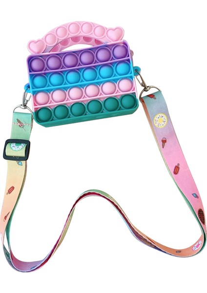 N Tarzı Kawaii Unicorn Pop Fidget Oyuncak Gökkuşağı Noel Baba Bozuk Para Cüzdanı Çanta Cüzdan Silika Basit Dimple Oyuncak Noel Için Kızlar Için (Yurt Dışından)