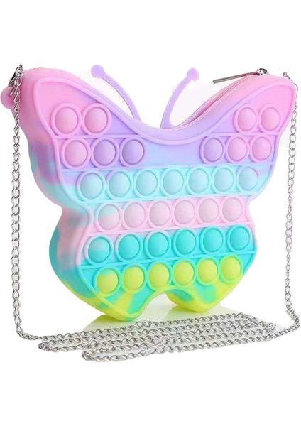F6-Fx Stili Moda Patlatarak Itin Fırlatma Balon Oyuncakları Gökkuşağı Unicorn Kelebek Kawaldren Cüzdan Messenger Çanta Renkli Basit Dimple Fidget Oyuncaklar (Yurt Dışından)