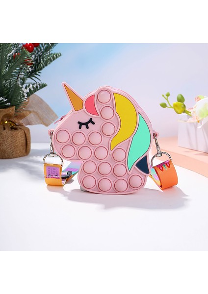 No.17 Stili Sevimli Hayvan Fidget Oyuncakları Pops Its Cüzdan Duyusal Popite Oyuncaklar Basit Dimple Çapraz Çanta Kızlar Için Yılbaşı Hediyesi (Yurt Dışından)