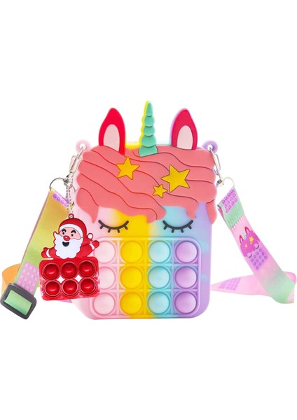 Bir Stil Sevimli Hayvan Fidget Oyuncakları Pops Its Cüzdan Duyusal Popite Oyuncaklar Basit Dimple Çapraz Çanta Kızlar Için Yılbaşı Hediyesi (Yurt Dışından)