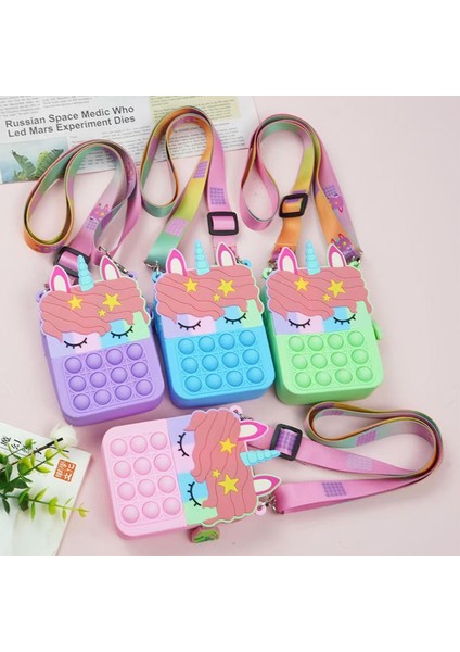 Bir Stil Sevimli Hayvan Fidget Oyuncakları Pops Its Cüzdan Duyusal Popite Oyuncaklar Basit Dimple Çapraz Çanta Kızlar Için Yılbaşı Hediyesi (Yurt Dışından)