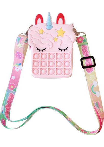 U Tarzı Kawaii Unicorn Pop Fidget Oyuncak Gökkuşağı Noel Baba Bozuk Para Cüzdanı Çanta Cüzdan Silika Basit Dimple Oyuncak Noel Için Kızlar Için (Yurt Dışından)