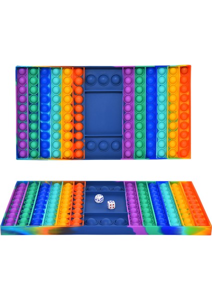 Bir Stil Büyük Patlamalı Oyun Düğme Oyuncağı Rainbow Satranç Tahtası Itme Kabarcık Popper Dürtme Duyusal Oyuncaklar Ebeveyn-Çocuk Popet Etkileşimli Oyun Oyuncak (Yurt Dışından) fiyatları