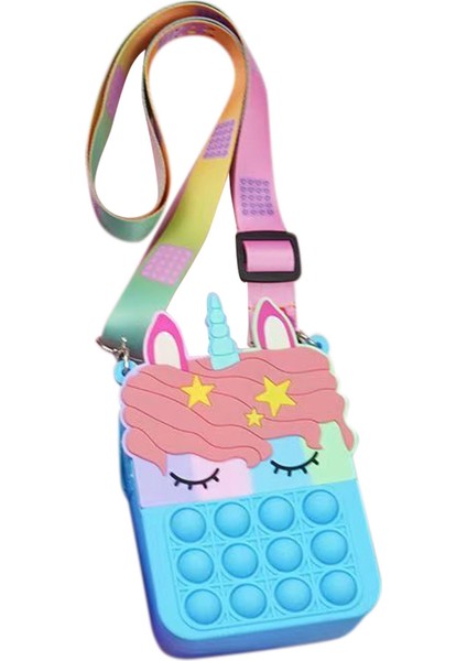 No.16 Tarzı Kawaii Unicorn Pop Fidget Oyuncak Gökkuşağı Noel Baba Bozuk Para Cüzdanı Çanta Cüzdan Silika Basit Dimple Oyuncak Noel Için Kızlar Için (Yurt Dışından)