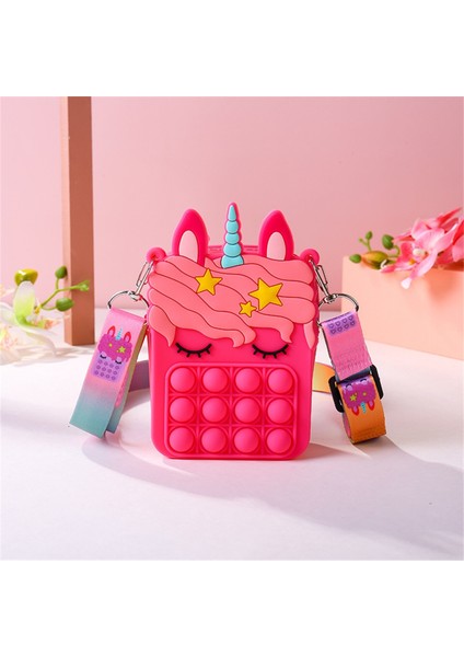 B Tarzı Yeni Fidget Oyuncakları Unicorn Basit Dimple Çanta Itici Balon Antistres Çocuk Oyuncağı Pops Its Anahtarlık Cüzdan - (Yurt Dışından)