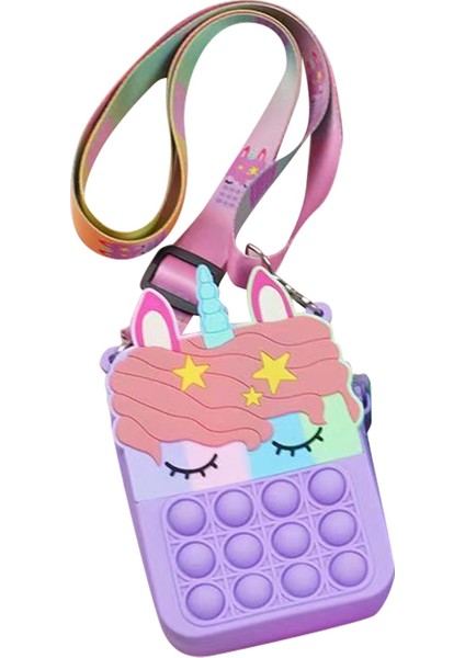 B Tarzı Yeni Fidget Oyuncakları Unicorn Basit Dimple Çanta Itici Balon Antistres Çocuk Oyuncağı Pops Its Anahtarlık Cüzdan - (Yurt Dışından)