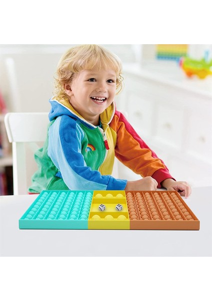 Bir Stil Büyük Patlamalı Oyun Düğme Oyuncağı Rainbow Satranç Tahtası Itme Kabarcık Popper Dürtme Duyusal Oyuncaklar Ebeveyn-Çocuk Popet Etkileşimli Oyun Oyuncak (Yurt Dışından) fırsatları