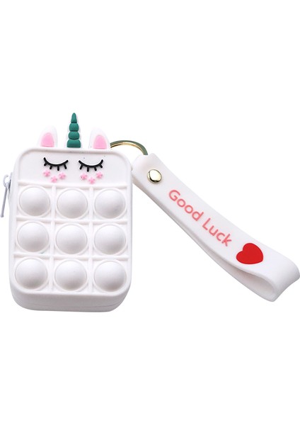 No.7 Tarzı Kawaii Unicorn Pop Fidget Oyuncak Gökkuşağı Noel Baba Bozuk Para Cüzdanı Çanta Cüzdan Silika Basit Dimple Oyuncak Noel Için Kızlar Için (Yurt Dışından)