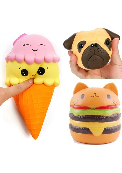 No.3 Tarzı Yeni Moda Dev Squishy Yavaş Yükselen Kokulu Hamburger Patates Kızartması Köpek Dondurma Şekilli Sevimli Oyuncaklar Christmas Hediye (Yurt Dışından)