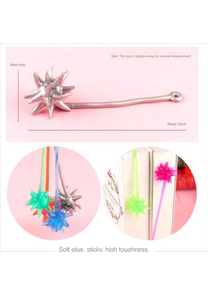 13CM-RASTGELE COLORX10 Stili Komik Yapışkan Meteor Çekiç Tırmanma Hileli Yapışkan El Topu Oyuncak Çocuk Doğum Günü Partisi Hediyelik Eğlenceli Yapışkan El Topu Oyuncak (Yurt Dışından)