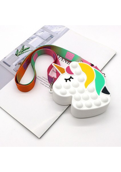 No.25 Tarzı Xxl Boyut Pop It Büyük Fidget Oyuncaklar Arapça Yayılma Unicorn Para Çantası Kadınlar Için Silikon Basit Dimple Ki (Yurt Dışından)