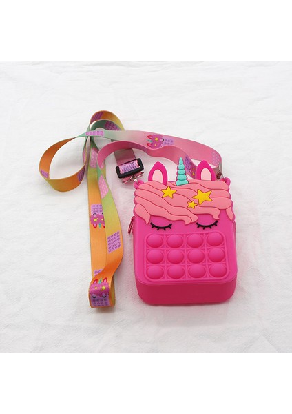 MS-0200 Stili Popo Cüzdan Omuz Çantası Dikkat Oyuncakları Popet Gökyüzü Unicorn Basit Dimple Poped Kız Çantası Popper Balon Duyusal Çocuk Oyuncakları (Yurt Dışından)