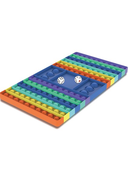 GYP32X20CM Stili 32 cm Popıt Oyun Fidget Oyuncak Gökkuşağı Satranç Tahtası Itme Balon Popper Fidget Duyusal Oyuncaklar Ebeveyn-Çocuk Zamanı Etkileşimli Oyun Oyuncak (Yurt Dışından)