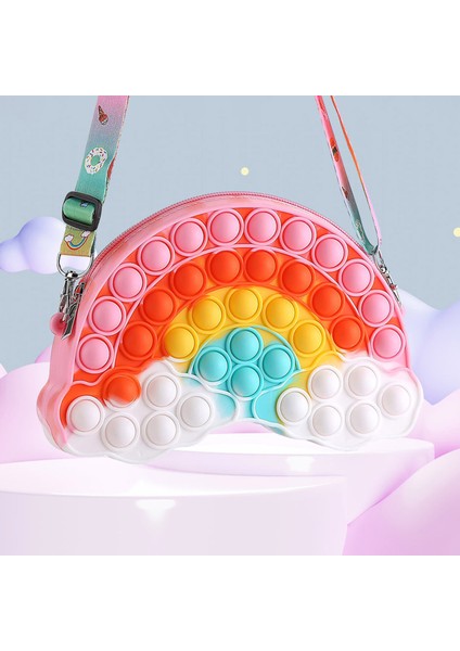 R Stili Bir Fidget Oyuncak Pops Its Popper Duyusal Popet Silikon Itme Kabarcık Kırtasiye Saklama Çantası Popte Poppit Bozuk Para Cüzdanı Brinquedos (Yurt Dışından)