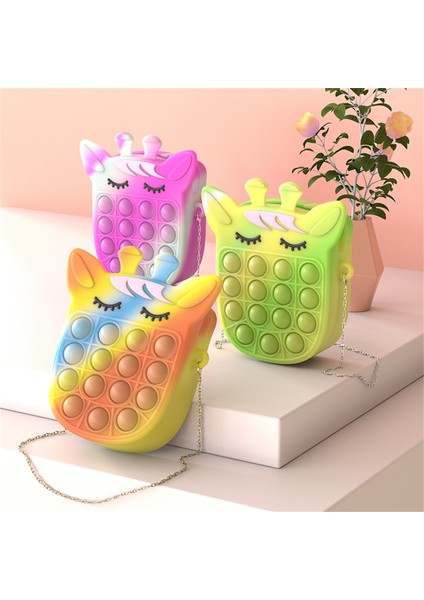 R Stili Bir Fidget Oyuncak Pops Its Popper Duyusal Popet Silikon Itme Kabarcık Kırtasiye Saklama Çantası Popte Poppit Bozuk Para Cüzdanı Brinquedos (Yurt Dışından)