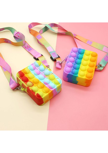 Z Stili Kawaii Unicorn Basit Dimple Messenger Çanta Fidget Oyuncakları Itme Balonu Antistreldren Oyuncak Pop Anahtarlık Cüzdan Çocuklar Için Oyuncak (Yurt Dışından)