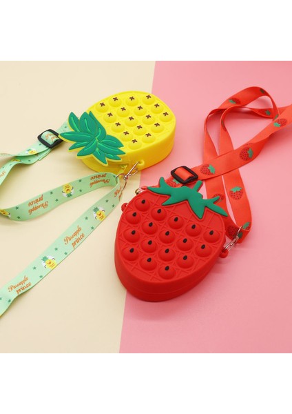 Çim Yeşili Stili Tek Boynuzlu At Gökkuşağı Basit Dimple Messenger Çanta Pop Fidget Oyuncakları Itme Kabarcık Antistres Anahtarlık Cüzdan Mini Çanta (Yurt Dışından)