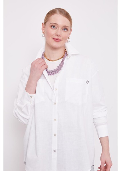 Beyaz Dokulu Pamuk Gömlek fiyatları