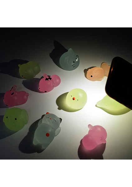 Bira B Tarzı Sevimli Mini Hayvan Yumuşak Sıkıp Patlatarak Doyurucu Oyuncak - Çocuklar Için Luminous Moongy Squishy Fidget Toys Kawaii Popit Sensör Antistres Şifa Oyuncak (Yurt Dışından)