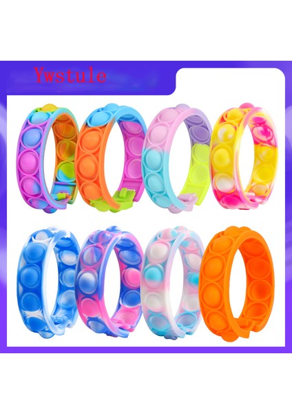 No.18 Tarzı Dikkat Dağıtıcı Fidget Oyuncaklar Minder Yüzük Basit Dimple Bileklik Popite Yetişkin Çocuklar Için (Yurt Dışından)
