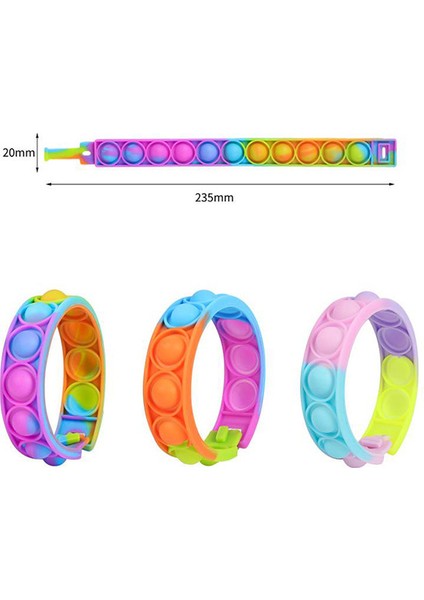 No.18 Tarzı Dikkat Dağıtıcı Fidget Oyuncaklar Minder Yüzük Basit Dimple Bileklik Popite Yetişkin Çocuklar Için (Yurt Dışından)